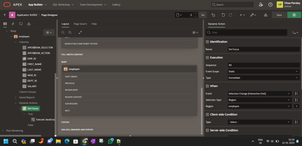 Add Row | Focus column- gotoCell | Interactive Grid