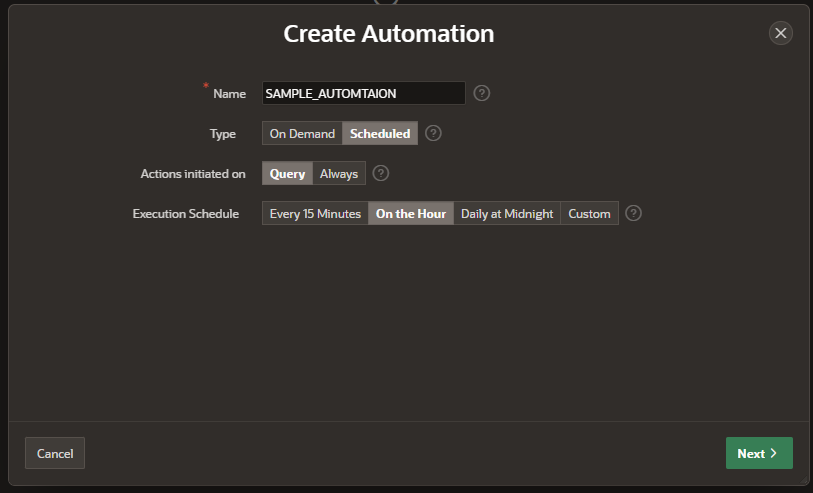 APEX_AUTOMATION in oracle APEX