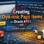 How to Create Page Items Dynamically in Oracle APEX