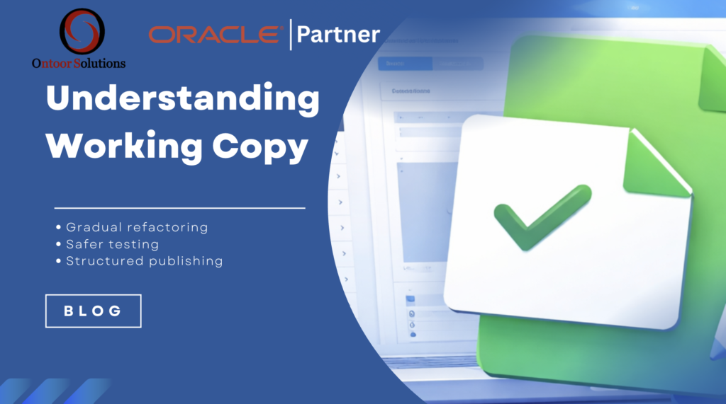 Understanding Working Copy in Oracle APEX